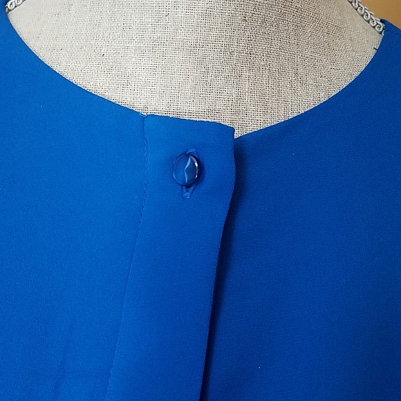 The Limited XS Blue Button Down Blouse - Picture 5 of 8